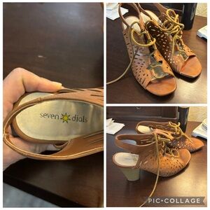 Seven Dials Brown Lace-Up Sandals